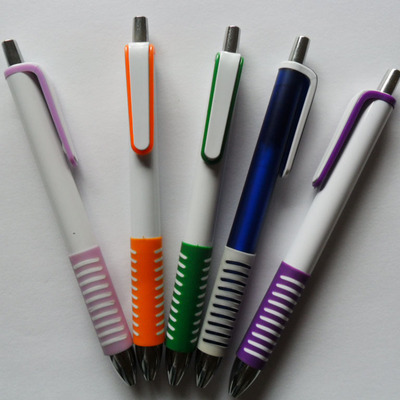 【廠家批發(fā) 優(yōu)質塑料掛鉤按動圓珠筆 廣告筆】價格,廠家,圖片,圓珠筆、原子筆,桐廬燁豪筆業(yè)-